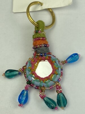 小物 SEED KEYRING&MIRROR PENDANT/ TODAYFUL Sitara Threaded Beaded Mirror Rise and Shine Multicolored