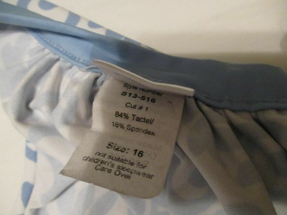 Chez Ami Patsy Aiken Tactel/Spandex Blue & Brown Dress Size 16 - Image 3 of 4