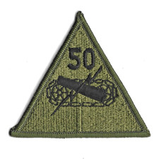 Army 50th ARMORED DIVISION Vintage Subdued Military Patch US Uniform Insignia