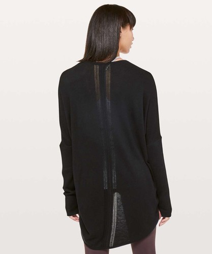 Acogedor abrigo Lululemon Call In para mujer talla 12 negro nuevo con etiquetas - Imagen 8 de 8