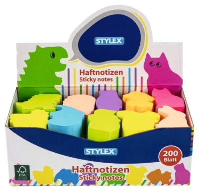 Stylex Sticky Notes Mini Haftnotizen Klebezettel Block Tiere zur Auswahl
