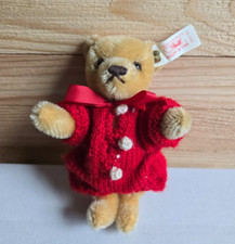 RARE 1997 Steiff FAO Christmas Mohair Teddy Bear Red Knit PJs 652196