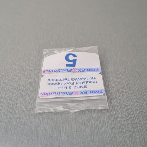 2/5/10/20/50Pcs SNB2-3 Non Insulated Fork Spade 16-14AWG Wire Crimp Terminals - Picture 10 of 21