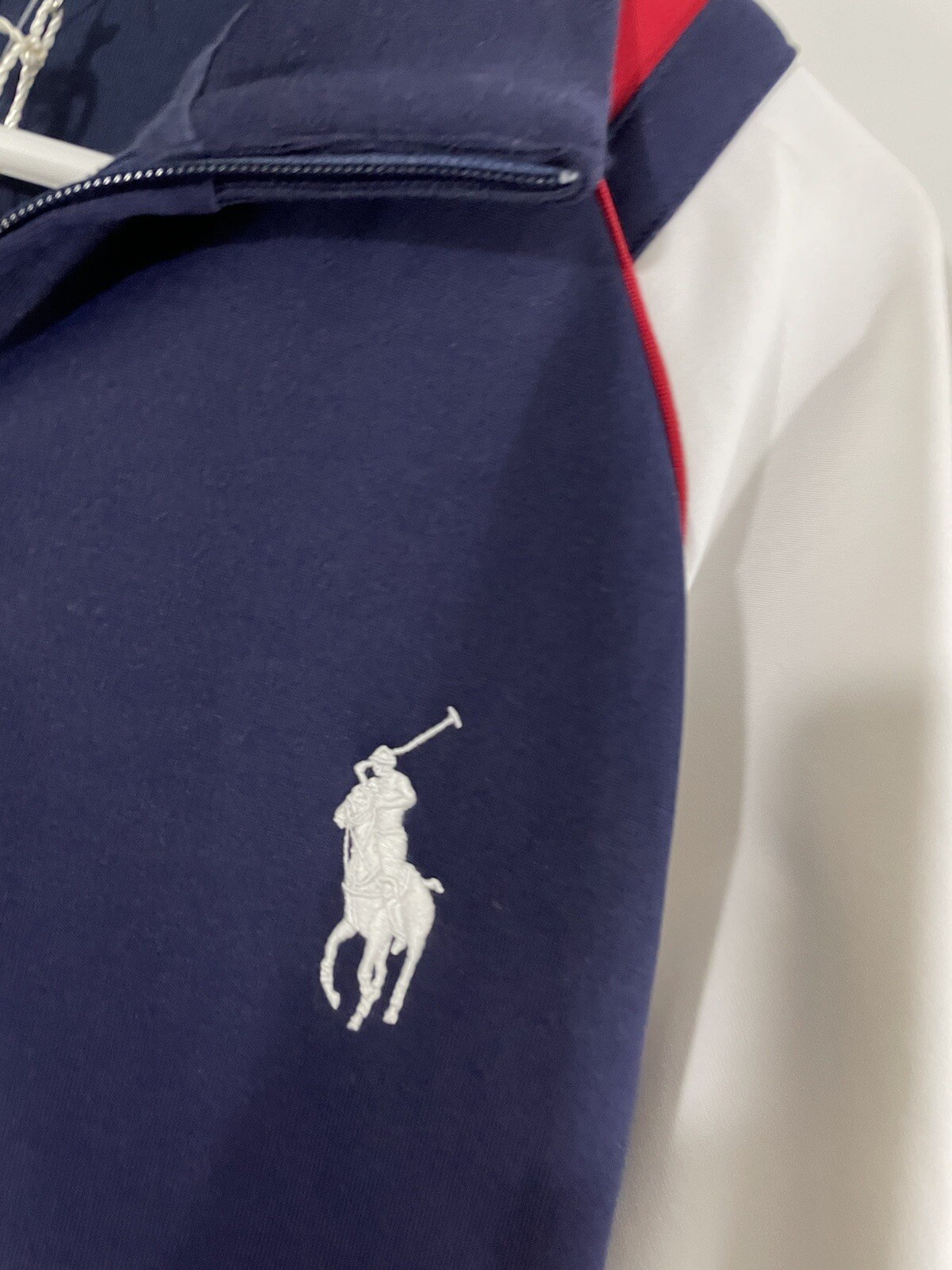 Polo Ralph Lauren Vintage US Open Jacket Uomo Tg Large Nuovo Pony Logo Tennis Zip Track