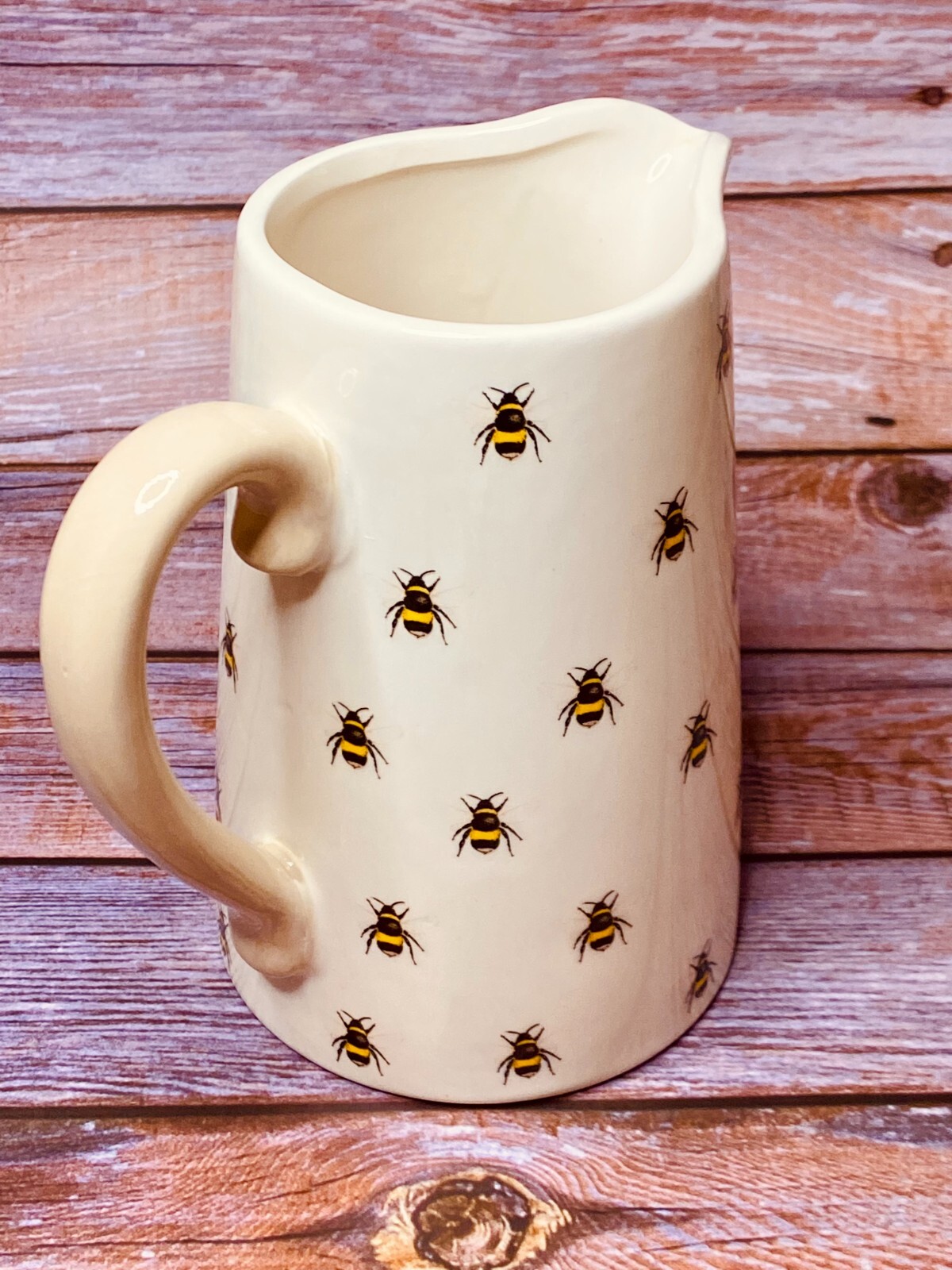 BEE INSPIRED GARDEN MILK WATER JUG FLOWER VASE GIFT HOME DECOR eBay
