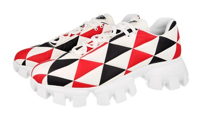 PRADA Nylon Cloudbust Thunder Sneaker - 2EG404 - Weiss Triangolo - NEU