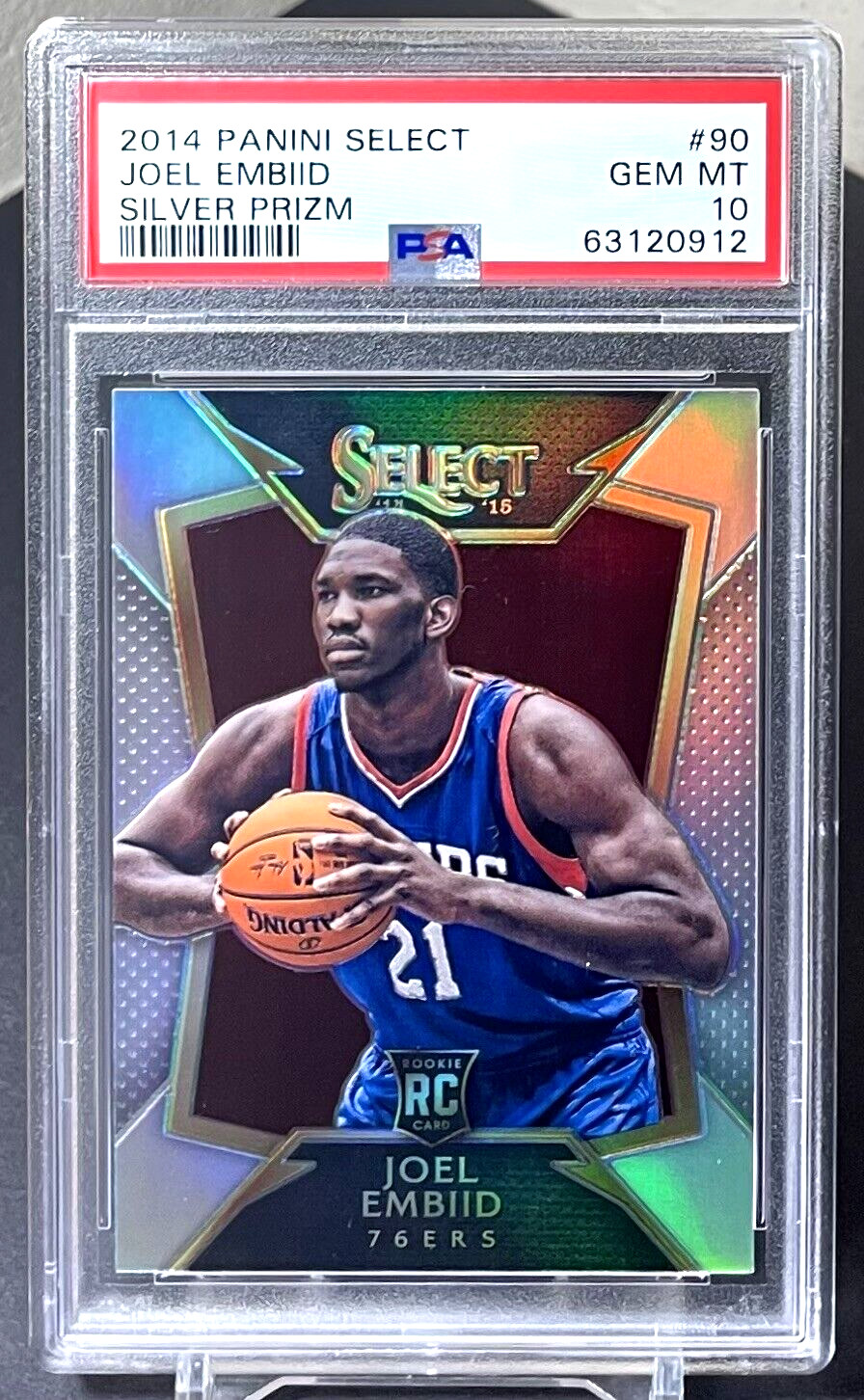 ( PSA 10 ) Joel Embiid 2014-15 Select RC #90 Silver Prizm Rookie 76ers HOT