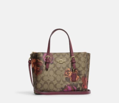 COACH◇Mollie トート 25 Floral Print 在庫確認ください CBT23 NWT Coach Mollie Tote 25 In Signature Canvas With Jumbo