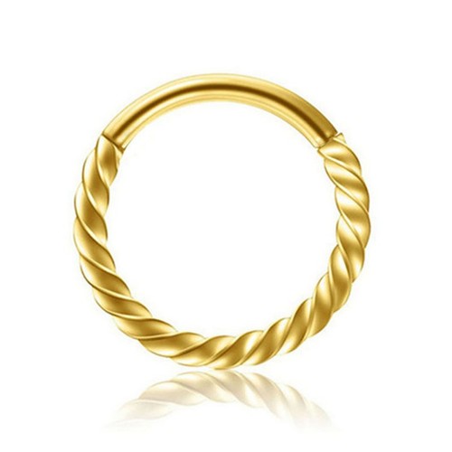 1Pair Seamless Hinged Segment Sleeper Clicker Ring Hoop Ear Lip Nose Earrings - Picture 19 of 49