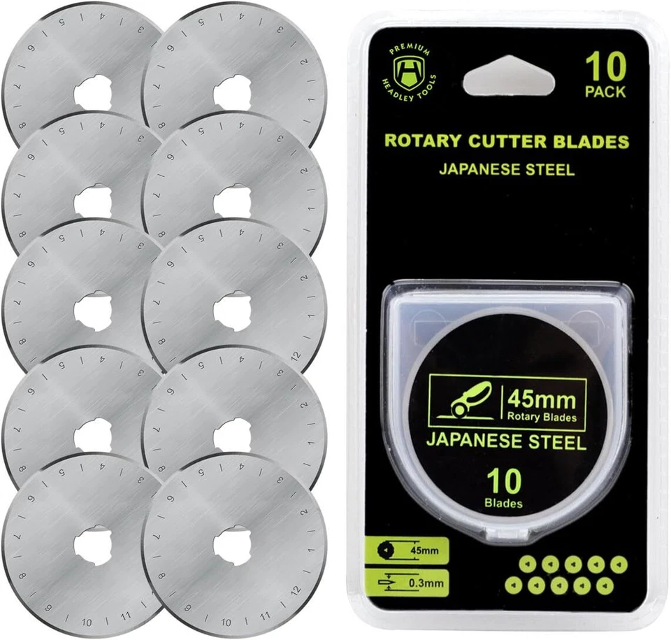 45mm Rotary Cutter Blades Fits Olfa, Fiskars, Replacement Rotary Blade 10/15ppcs - Image 3 of 4
