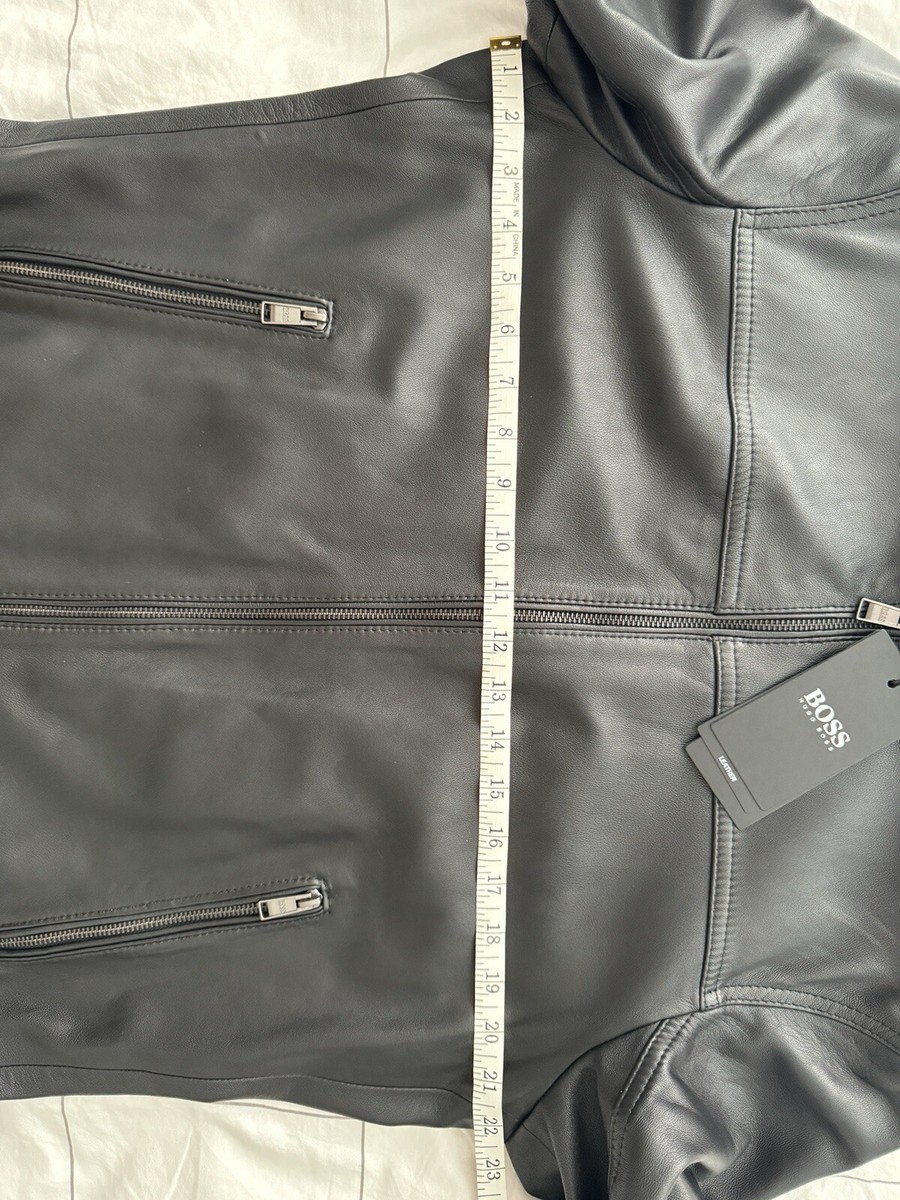 Hugo Boss Biker leather Jacket Used Twice, Comes With Tags | eBay