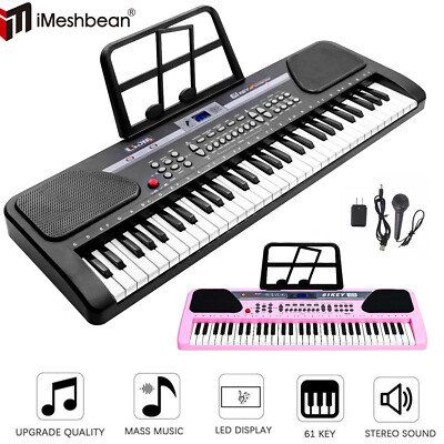 61 Key Music Electronic Keyboard Electric Digital Piano Organ For Kids Xmas Gift