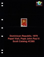 $3.75 Scott Value - 1979 DOMINICAN REPUBLIC Papal Visit JP2 scarcer CV MNH NH UM