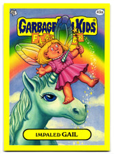 Impaled Gail GPK 2011 Garbage Pail Kids Unicorn Fairy Flashback 3 Card