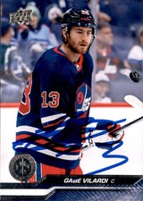 Gabriel Gabe Vilardi Signed Auto 2023-24 Upper Deck card Winnipeg Jets