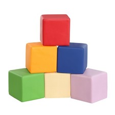 Foam Building Toys for Toddlers: 6Pcs Waterproof PU Leather Soft Foam Blocks ...