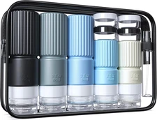 Refillable Travel Bottle Kit 19-Piece Toiletry Containers Carry-On Bag Shampoo