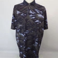 Greyson Golf Shirt Men's XL Wolves Mountains Camo All Over Print Polo