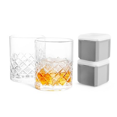 Final Touch Yarai Double Old-Fashioned Glass Set