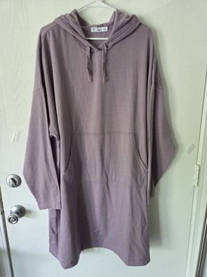 Hanes Originals Soft Brushed Fleece Hoodie Dress Womens 3X Iris Comfy Camp Beach