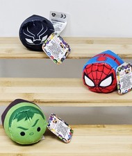 Disney Marvel Tsum Mini Plush Toy Lot 3 Hulk Spider-Man Black Panther New w/ Tag