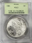 1904-P Morgan Silver Dollar $1 PCGS OGH MS63 Philadelphia 90% One US Coin