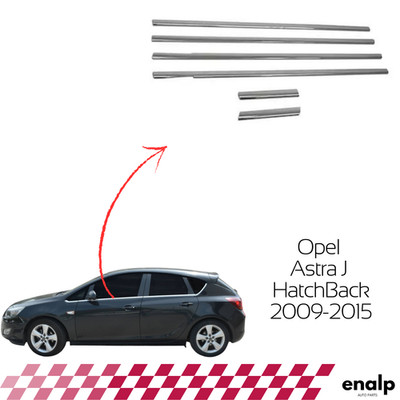 Chrome Windows Frame Trim 6 Pcs For Opel Astra J Hatchback 2009-2015 Stainless