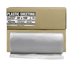 Clear All Purpose Poly Sheeting, Extra Strong, 4 Mil, 20' X 100'
