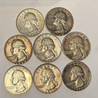 7  1964 25C Washington Silver Quarter and (1) 1962