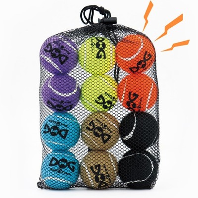 Squeaky Tennis Balls for Dogs - 12 Pack 2.0'' Durable Non-Toxic Interactive Dog