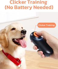 Clicker Dog or Cat Trainer with Built in Treat Storage 2.36 Oz, Black.