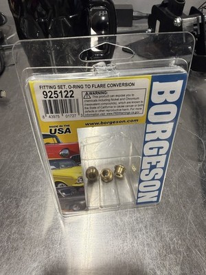 Borgeson Flare Fitting Adapters 925122 GM O-Ring To Inverted Flare Adapter Set