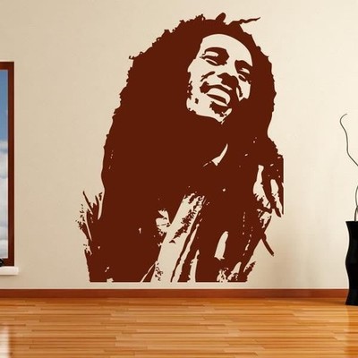 Bob Marley Wandbild Aufkleber
