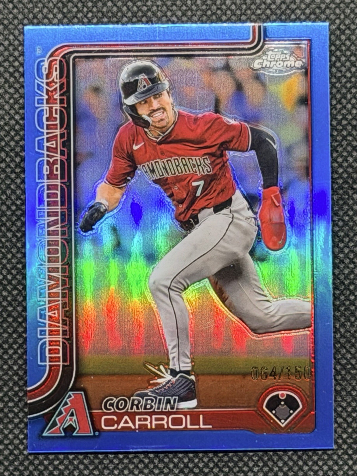 Corbin Carroll 2025 Topps Chrome Diamondbacks Blue Refractor /150 MLB