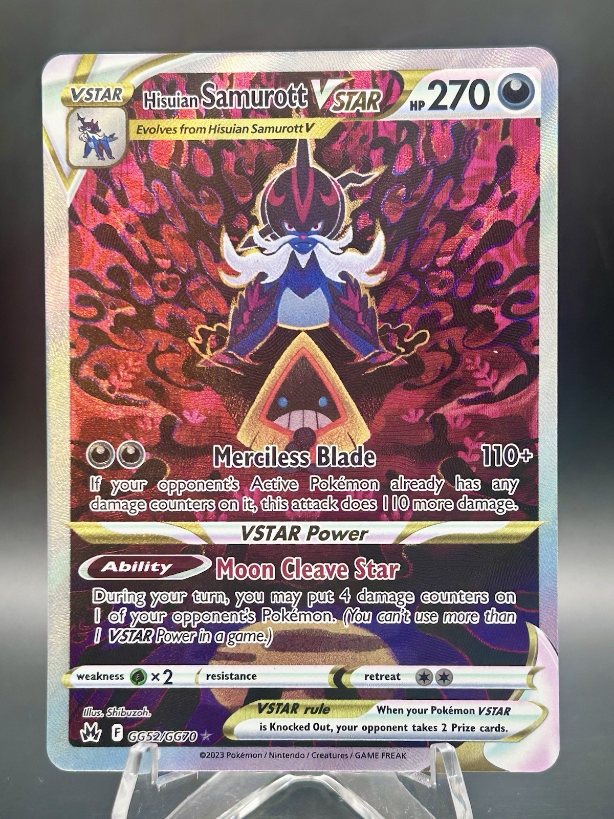HISUIAN SAMUROTT VSTAR GG52/GG70 HOLO CROWN ZENITH GALARIAN GALLERY POKEMON NM