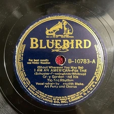 78RPM Gray Gordon and his Tic-Toc Rhythm 10" Bluebird B-10783 Jazz, Vocal, 1940
