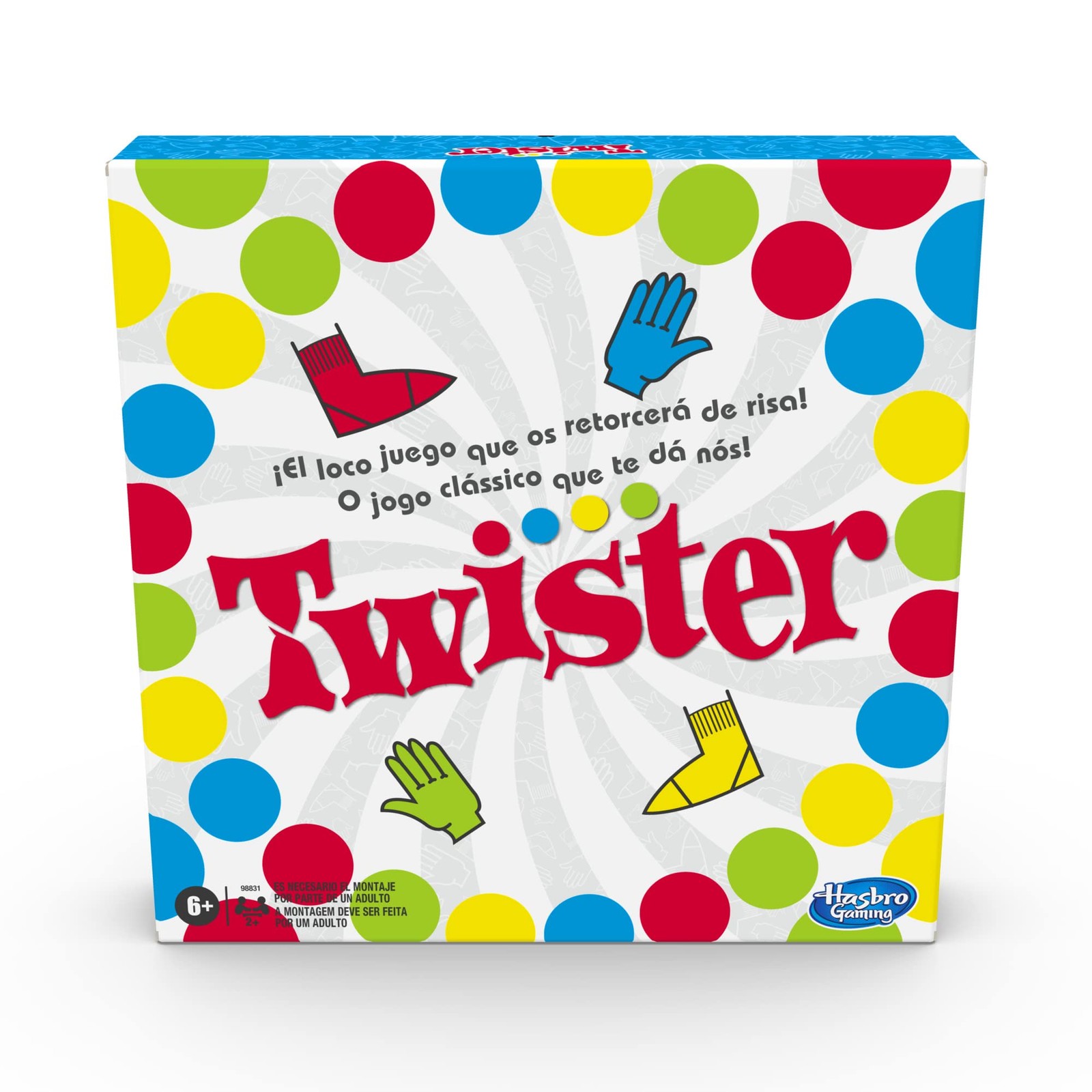 Hasbro Gaming 98831B09 Twister Game Multicoloured Tnica 10390₽