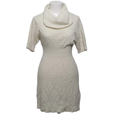 H&M, Rollkragenkleid, Größe: S, Beige, Angora/Polyamid/Viskose/Wolle #feO