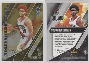 2023 Panini Phoenix Operation Detonation Yellow /35 Scoot Henderson #9 Rookie RC