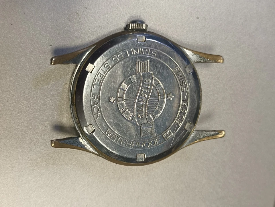 Atlantic Watch  36 mm with crown. Mechanical, For Repair! Working. - Image 2 of 4