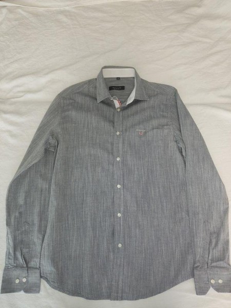 Men Gant Shirt Silver Cotton 38 / M / 46