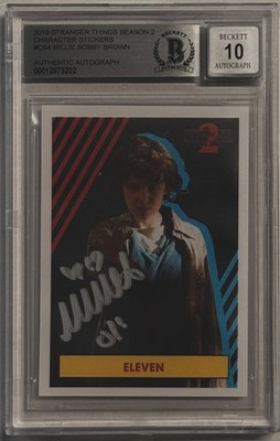 2019 Topps Millie Bobby Brown Stranger Things #CS4 Beckett Authentic AUTO 10