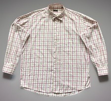 Gitman Bros Shirt Mens Large Plaid Button Up Hipster USA Made Quality Office VTG