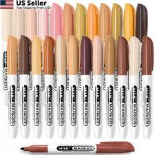 SFAIH 24 Skin Tone Alcohol Markers Fine Tip Portrait Flesh Color Portrait Pen