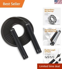 Adjustable 1/2 lb Jump Rope with Metal Handles - Perfect for Crossfit