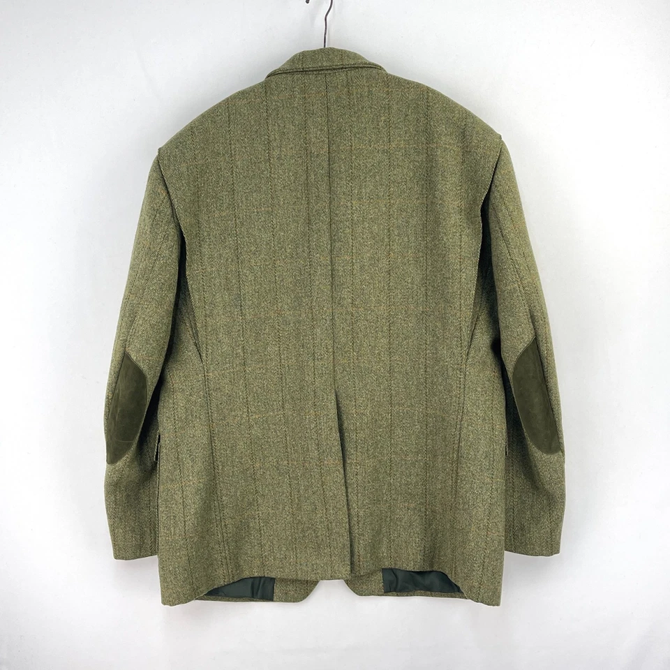 Hucklecote Tweed Jacket Mens 46R Green Islay Mill Wool Norfolk Hunting Shooting - Image 2 of 4