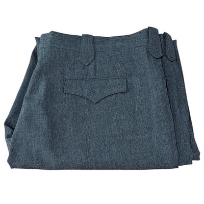 Circle S Pants Mens size 46 46X37 Unhemmed Gray Slacks Western Ranch Polyester