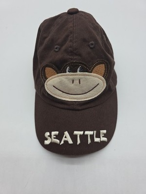 West Coast Novelty Hat Cap Kids Boys Brown Seattle Monkey