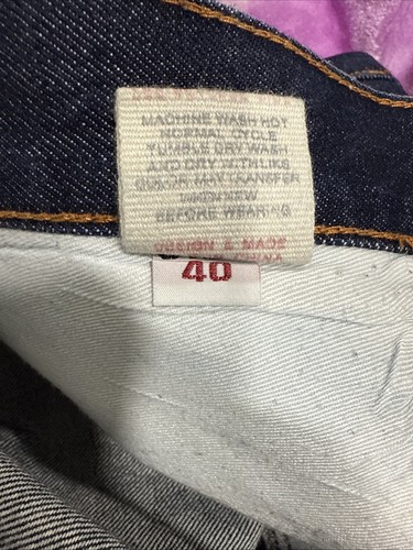 Pantalones de mezclilla EVISU Paris para hombre 40x30 vintage Japón gaviota grande holgados Y2K usados en excelente estado - Imagen 11 de 13