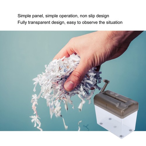 Manual Paper Shredder,Portable Manual Compact Structure Simple Hand Crank Shr... - Picture 6 of 9